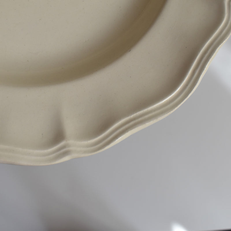 Vintage Deep Plate, Digoin Sarreguemines, Scalloped Rim A