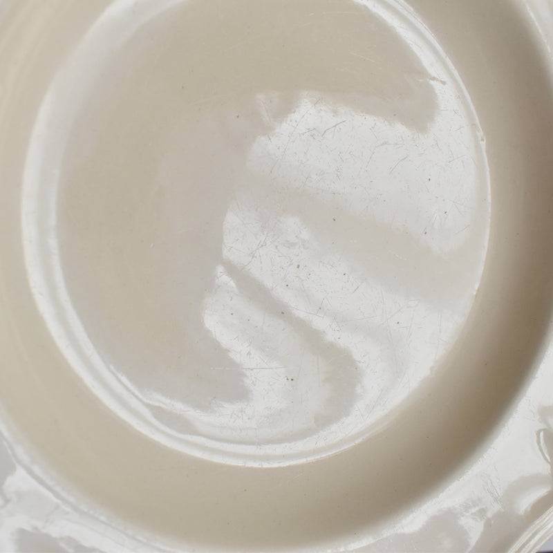 Vintage Deep Plate, Digoin Sarreguemines, Scalloped Rim A