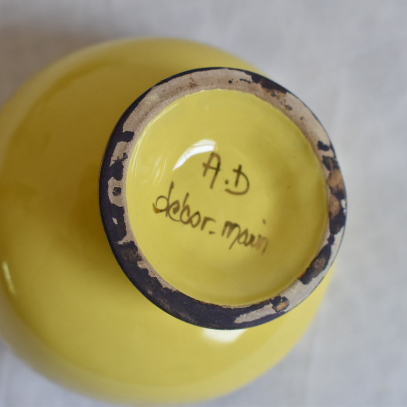 ア.ドラサンヴァル A.Dressinval コーヒーカップ＆ソーサー イェロー