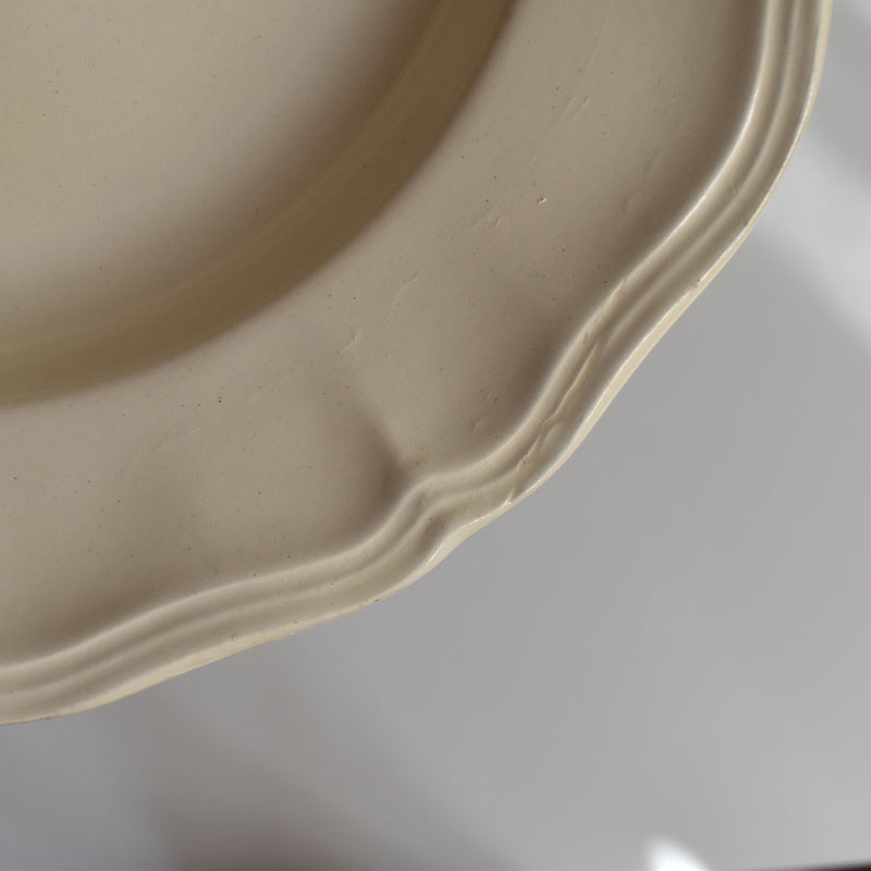 Vintage Deep Plate, Digoin Sarreguemines, Scalloped Rim A