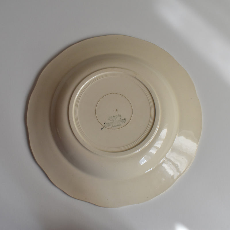 Vintage Deep Plate Digoin Sarreguemines Flower Rim B