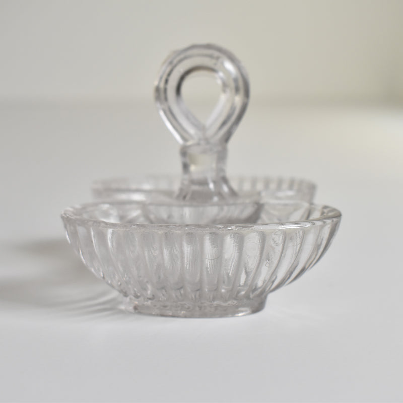 Vintage Glass Salt and Pepper Shakers, Oullins