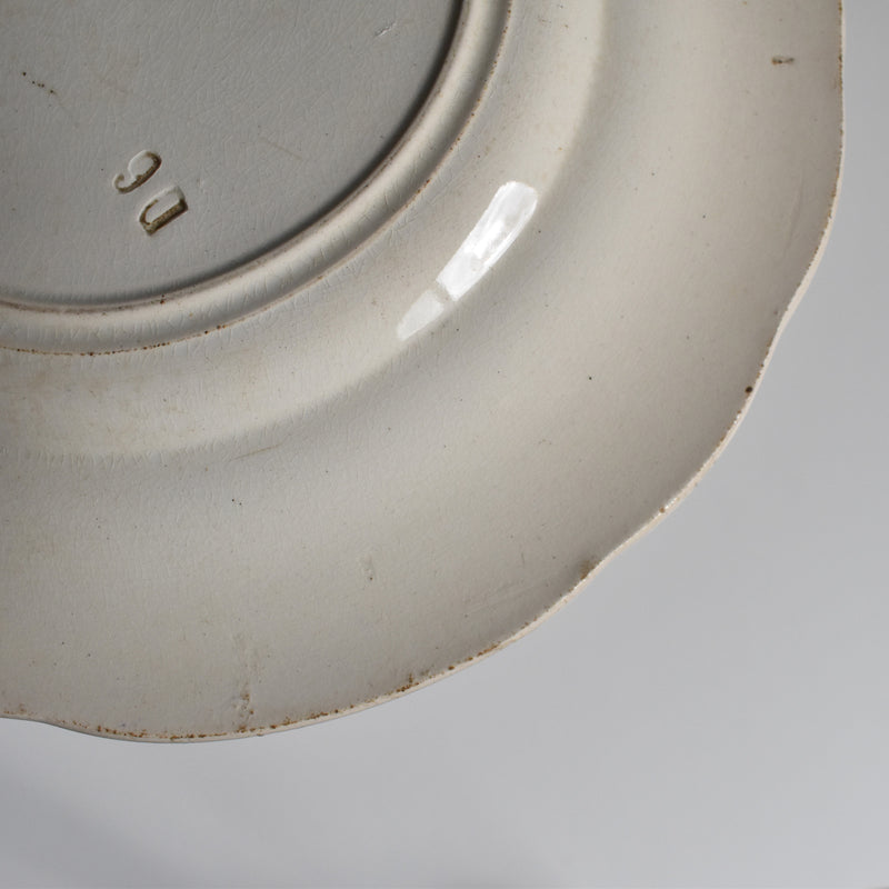 Antique dessert plate, Creil et Montereau, Balivernes N12