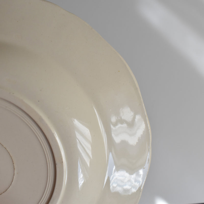 Vintage Deep Plate Digoin Sarreguemines Flower Rim B