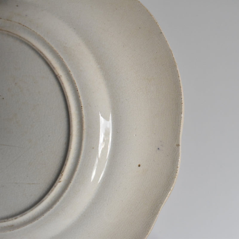 Antique dessert plate, Creil et Montereau, Balivernes N12