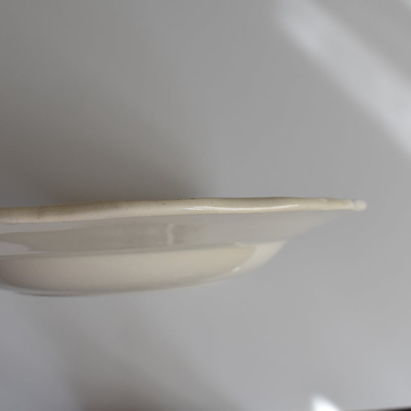 Vintage Deep Plate Digoin Sarreguemines Flower Rim B