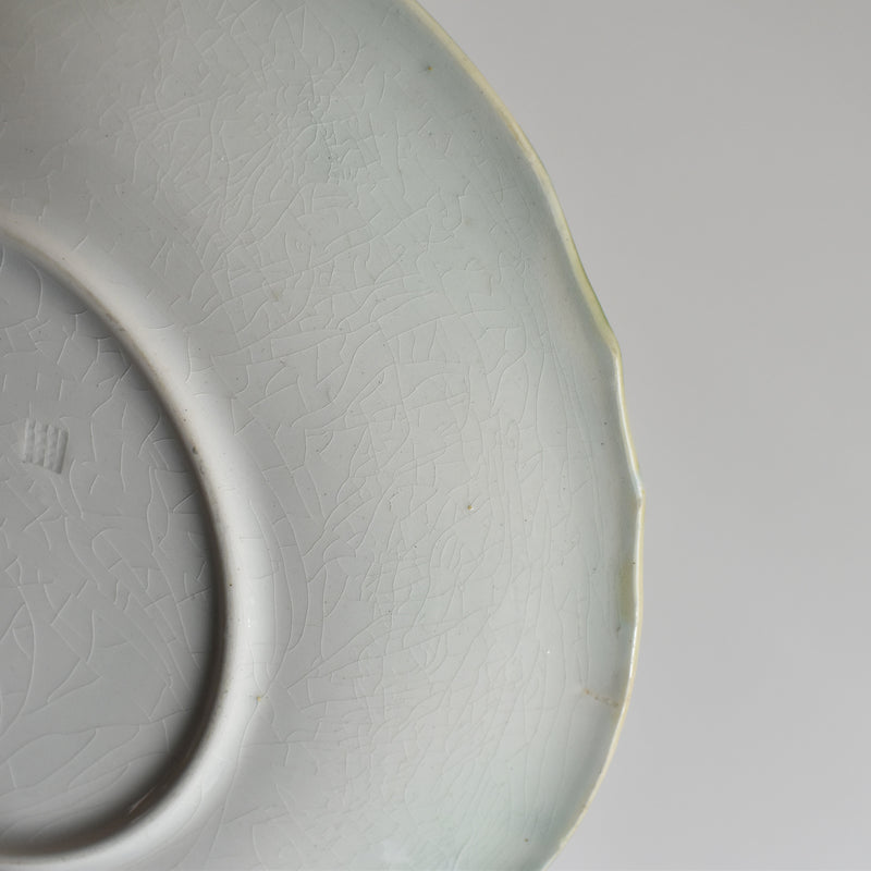 Antique Dessert Plate, Lunéville Barbotine Coquelicots B