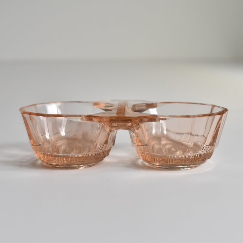 Vintage Glass Salt & Pepper Shakers, Pink