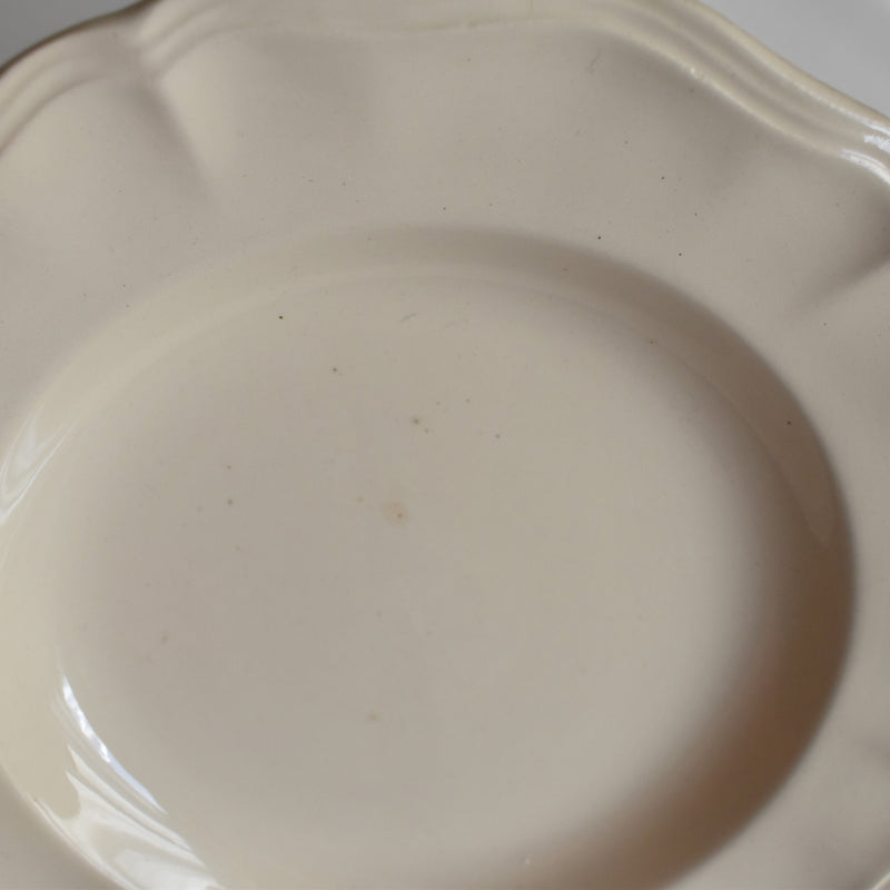 Vintage Deep Plate Digoin Sarreguemines Flower Rim B
