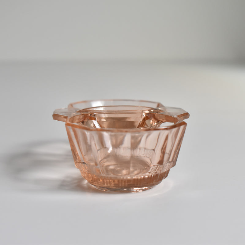 Vintage Glass Salt & Pepper Shakers, Pink