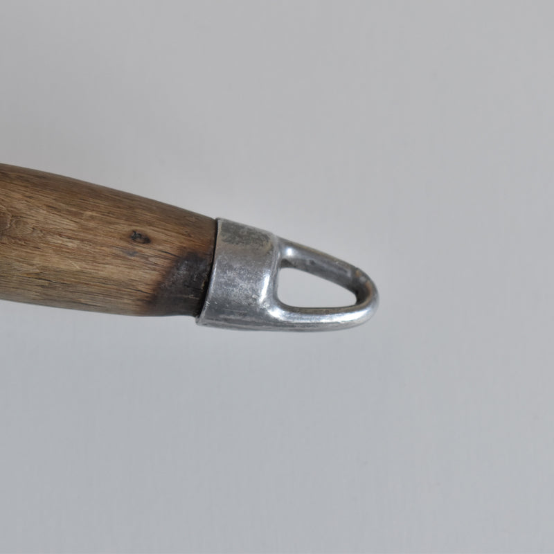 Vintage Aluminum Milk Pan with Wooden Handle