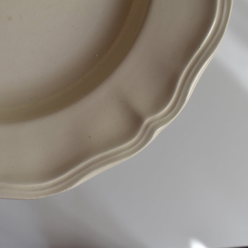 Vintage Deep Plate Digoin Sarreguemines Flower Rim B