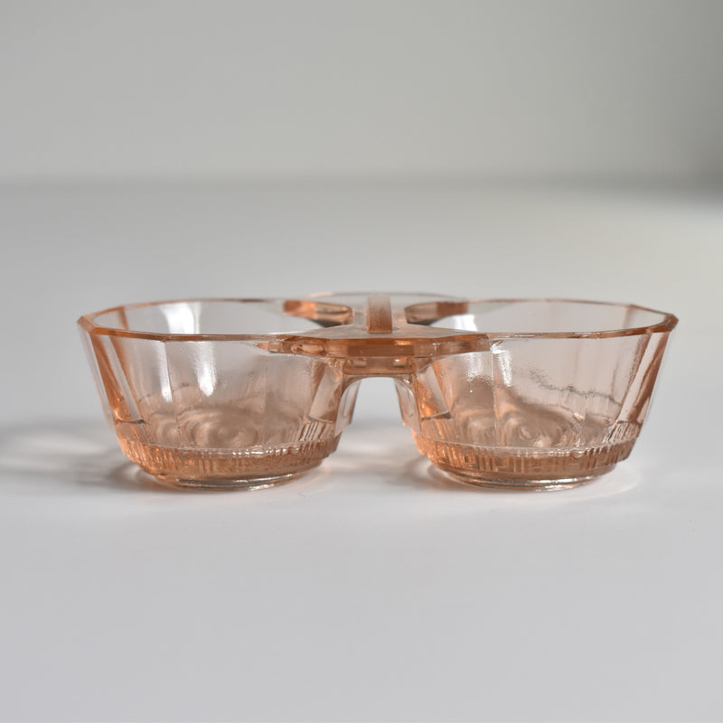 Vintage Glass Salt & Pepper Shakers, Pink