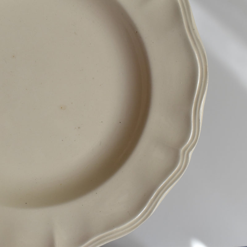 Vintage Deep Plate Digoin Sarreguemines Flower Rim B
