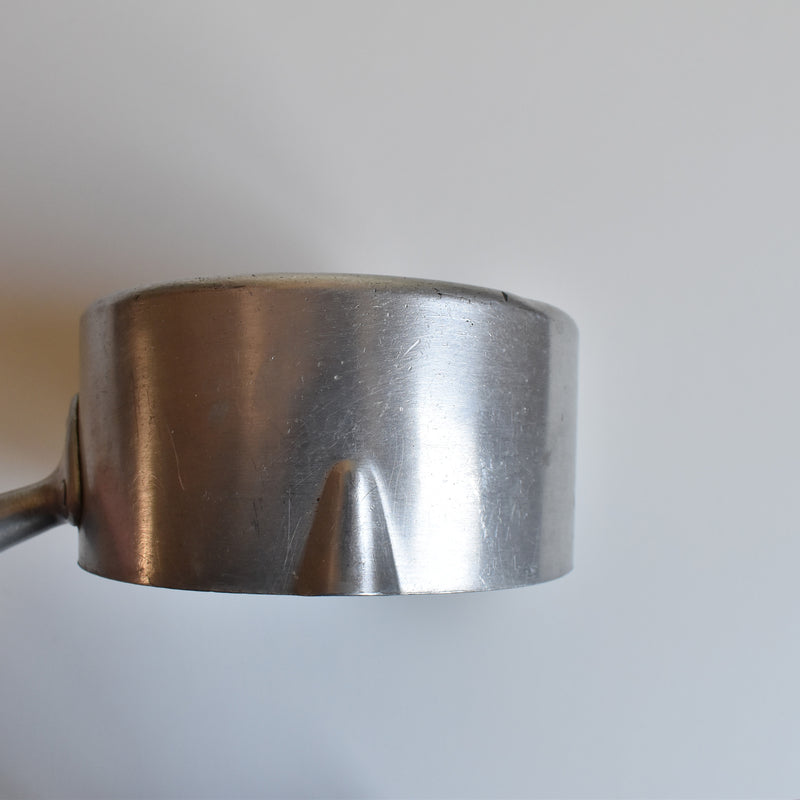 Vintage Aluminum Milk Pan with Wooden Handle