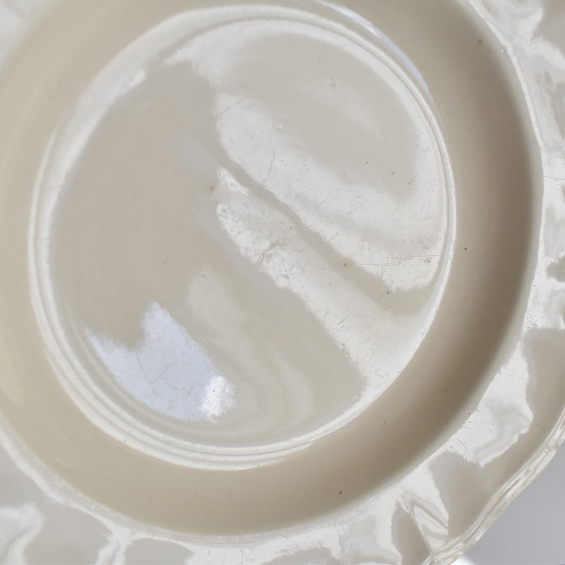Vintage Deep Plate Digoin Sarreguemines Flower Rim B