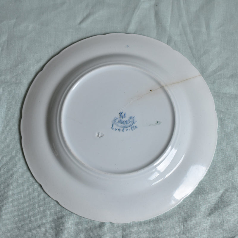 Antique Plate - Lunéville Angèle E