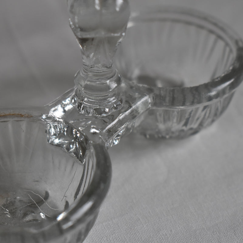 ヴィンテージ クリスタルガラスソルト＆ペッパー PORTIEUX B