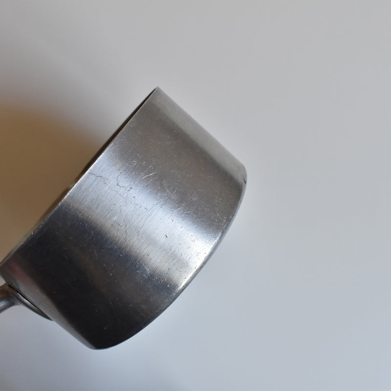 Vintage Aluminum Milk Pan with Wooden Handle