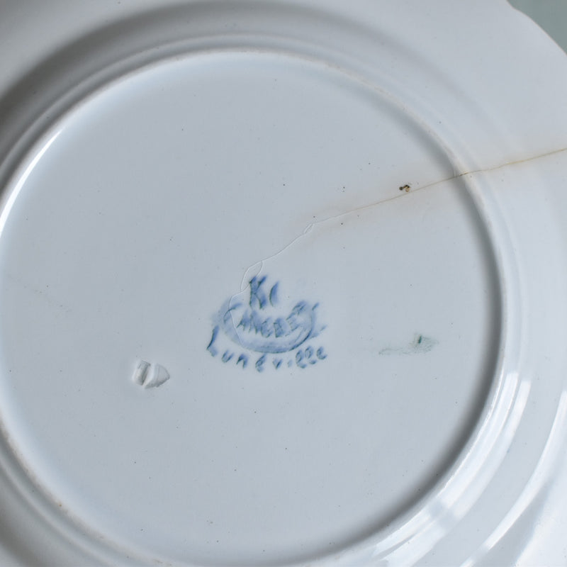 Antique Plate - Lunéville Angèle E