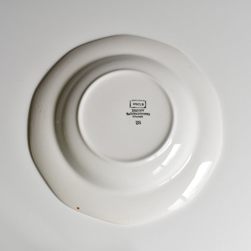 Vintage Deep Plate Digoin & Sarreguemines Odile E