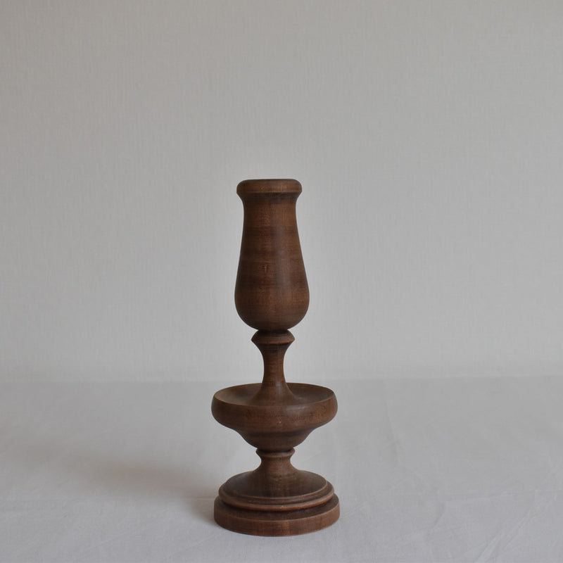 Vintage Wood Candle Holder B