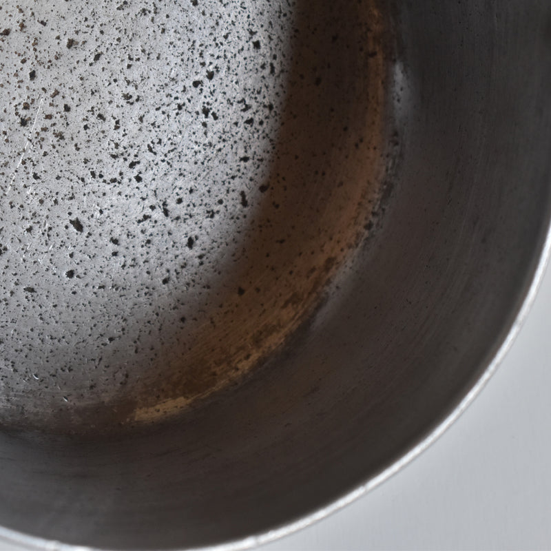 Vintage Aluminum Milk Pan with Brass Handle