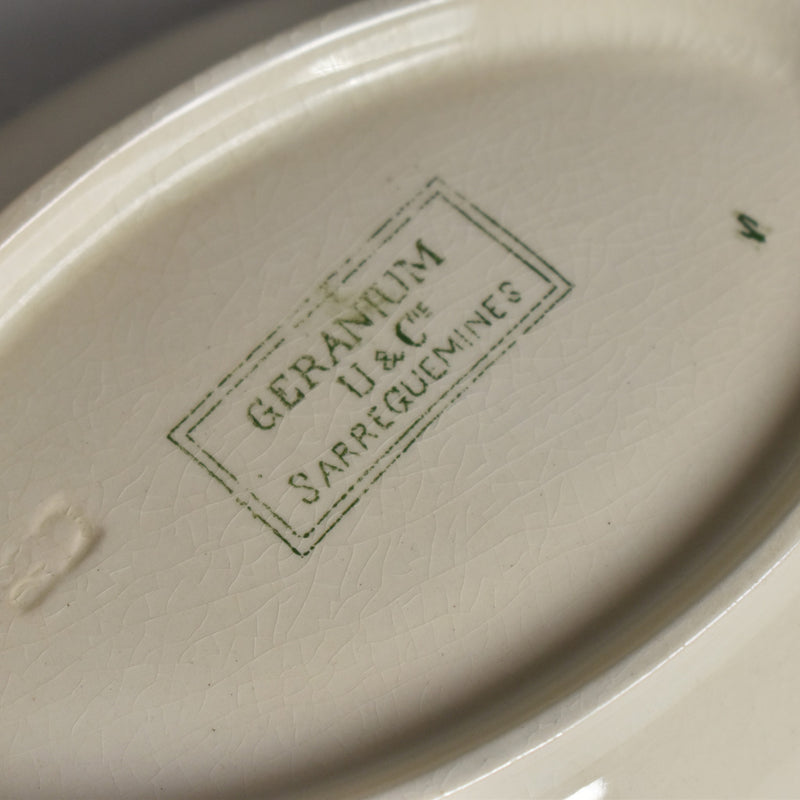 Antique Raviere U&C Sarreguemines Geranium A