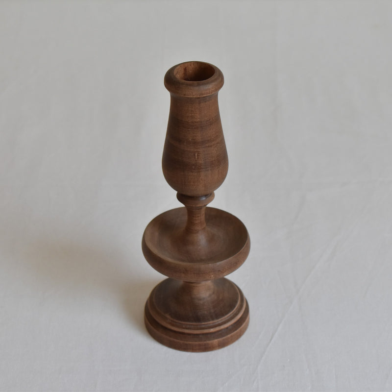 Vintage Wood Candle Holder B