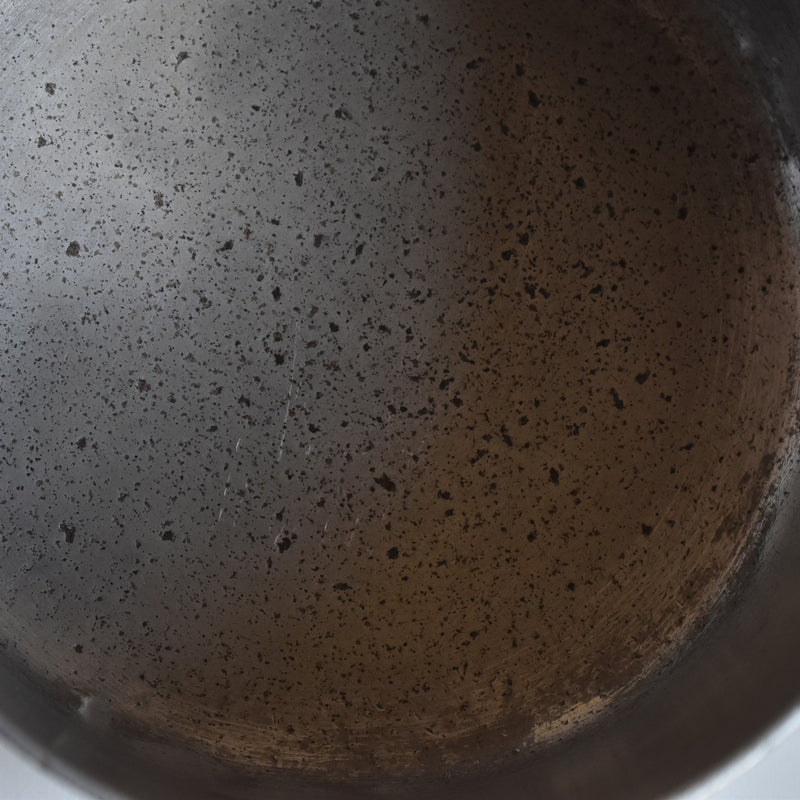 Vintage Aluminum Milk Pan with Brass Handle