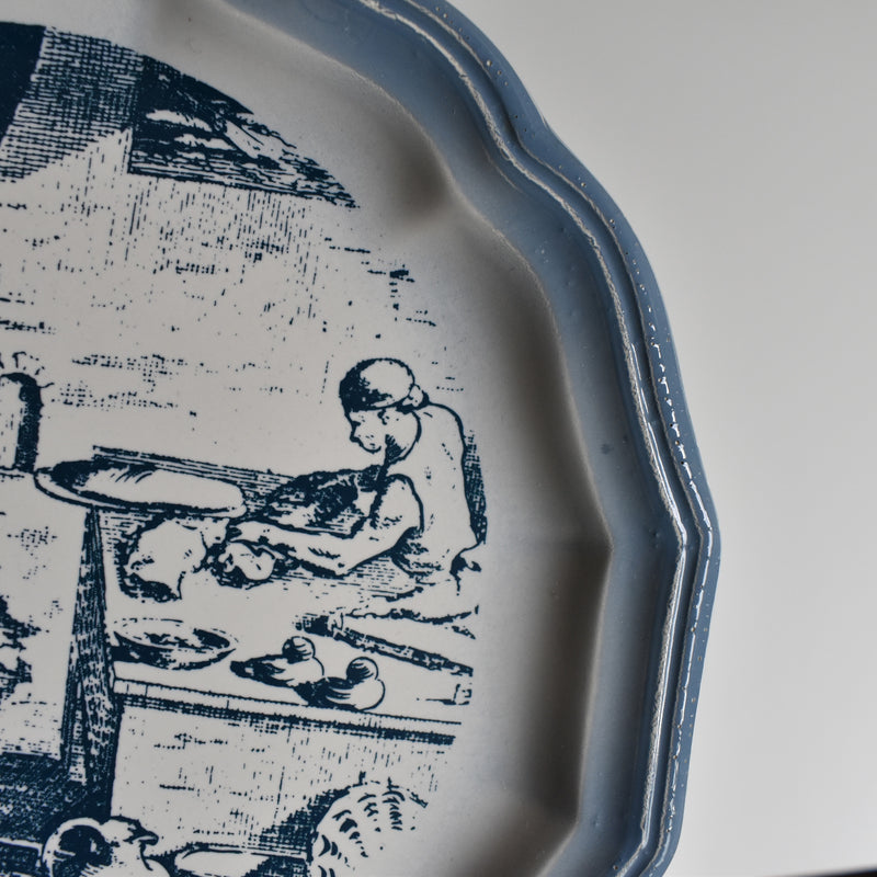 Vintage Dessert Plate Sarreguemines Les Vieux Métiers "Boulanger"