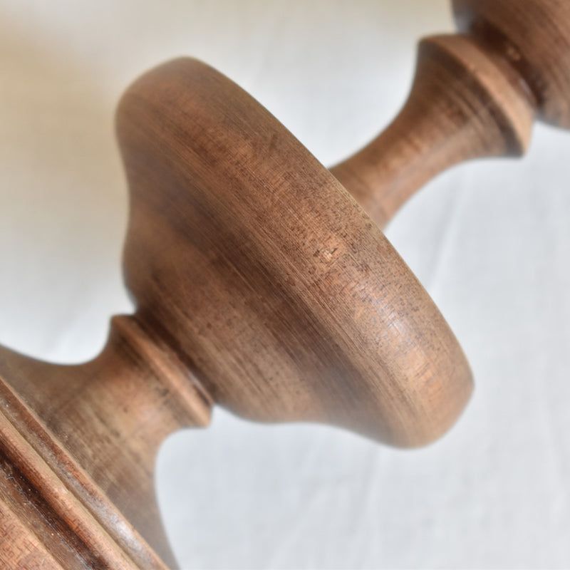 Vintage Wood Candle Holder B