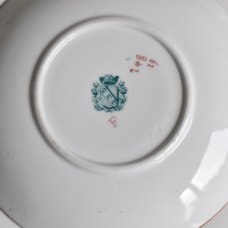Antique Coffee Cup & Saucer Sarreguemines Minton 248 B