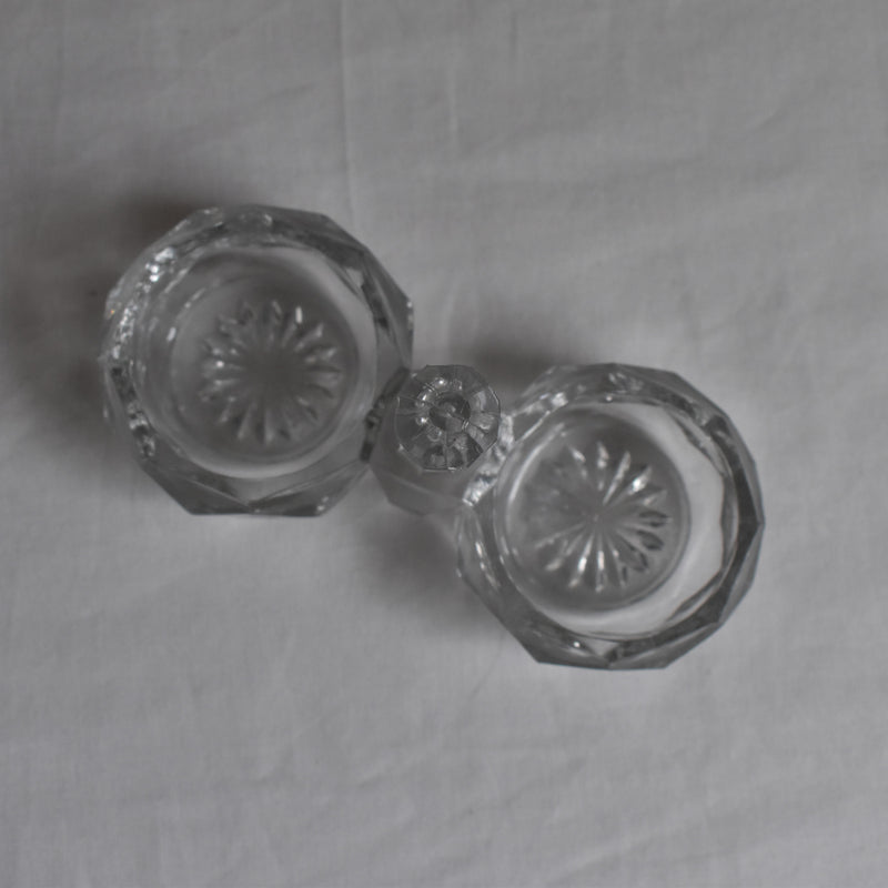 アンティーク クリスタルガラスソルト＆ペッパー PORTIEUX A