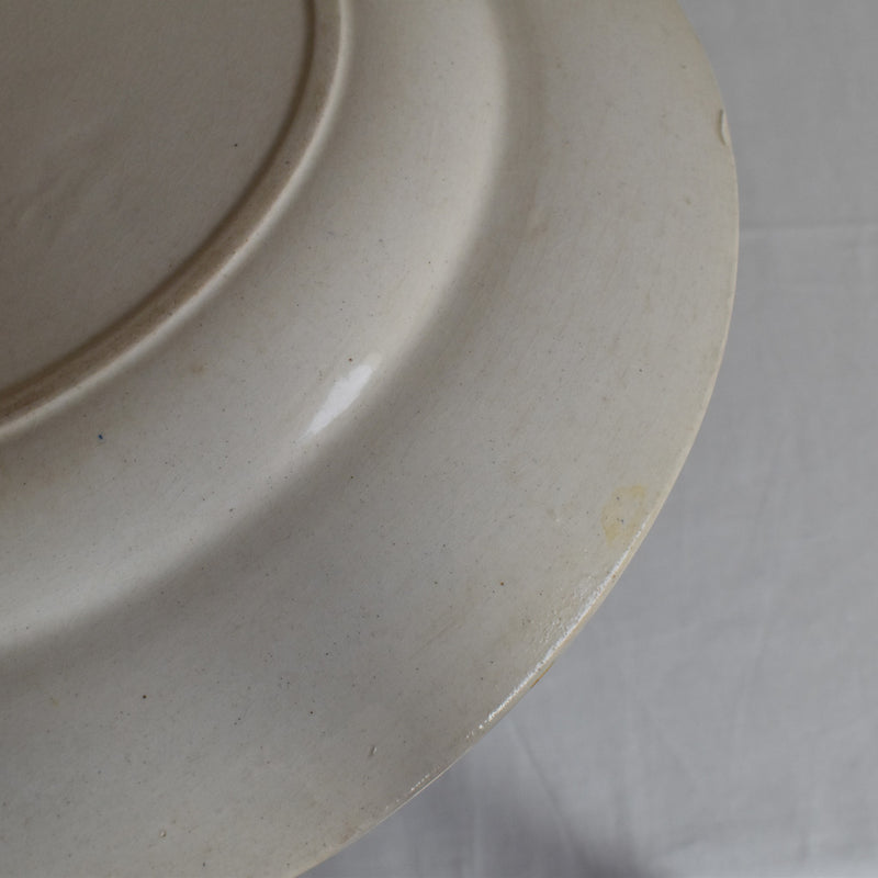 Antique large round plate HBC (choisy) Moustiers