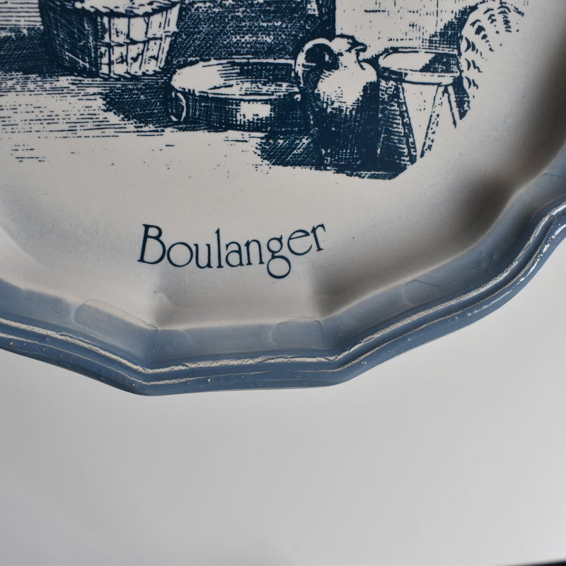 Vintage Dessert Plate Sarreguemines Les Vieux Métiers "Boulanger"