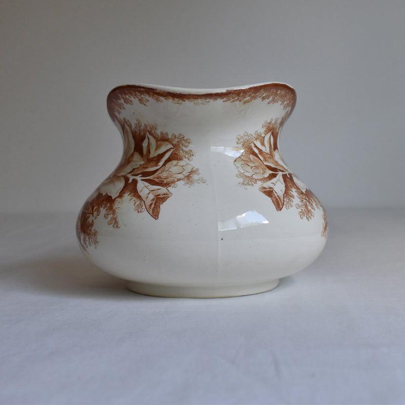 Antique Pitcher Creil et Montereau Camélia