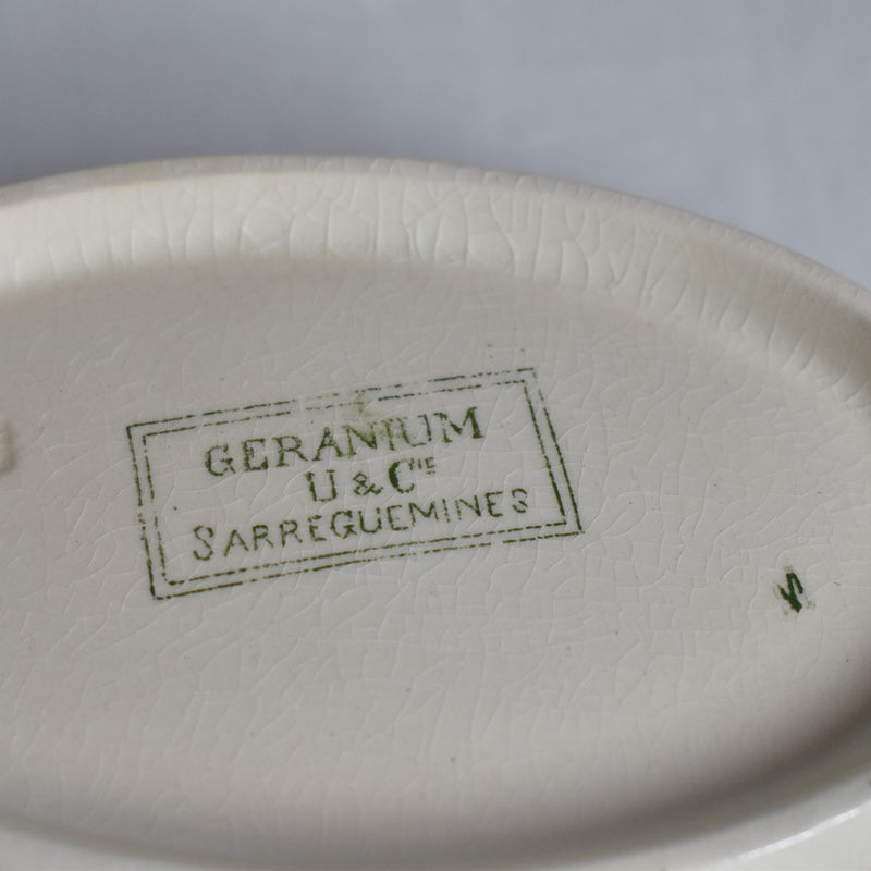Antique Raviere U&C Sarreguemines Geranium A