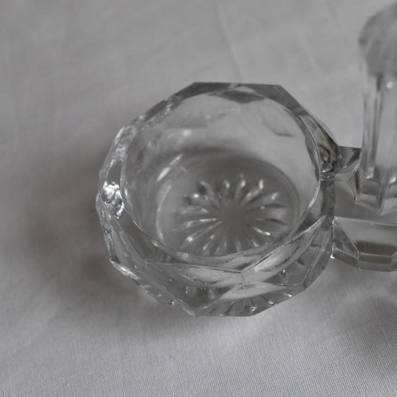 アンティーク クリスタルガラスソルト＆ペッパー PORTIEUX A