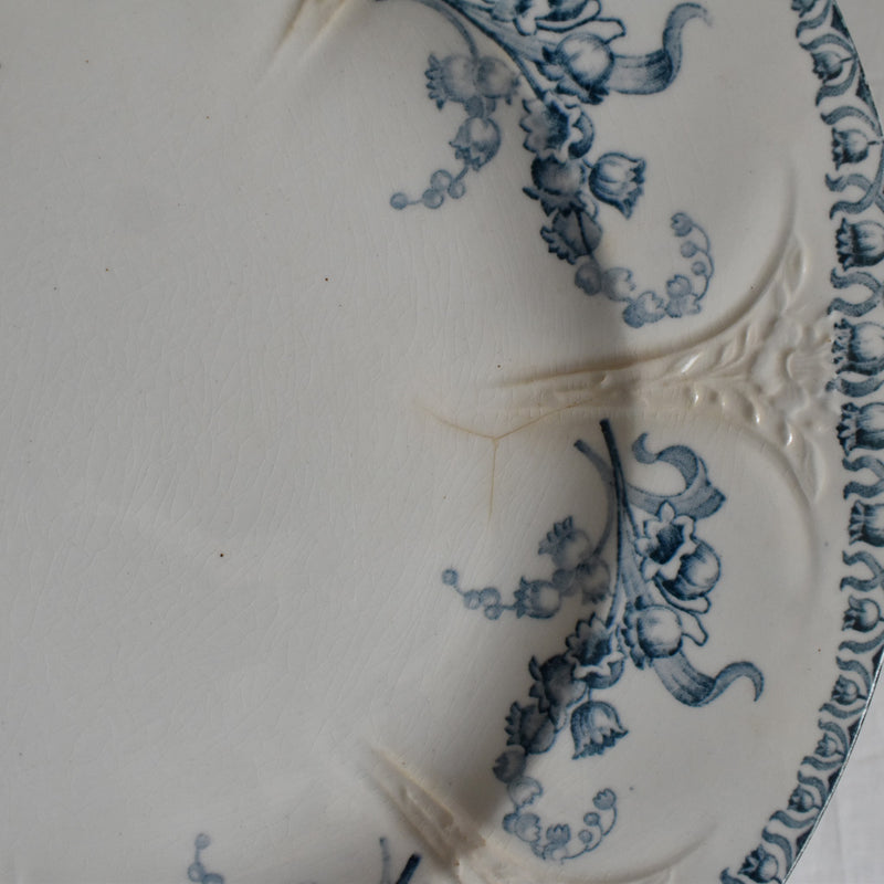Antique Plate Longwy Muguet (Lily of the Valley) E