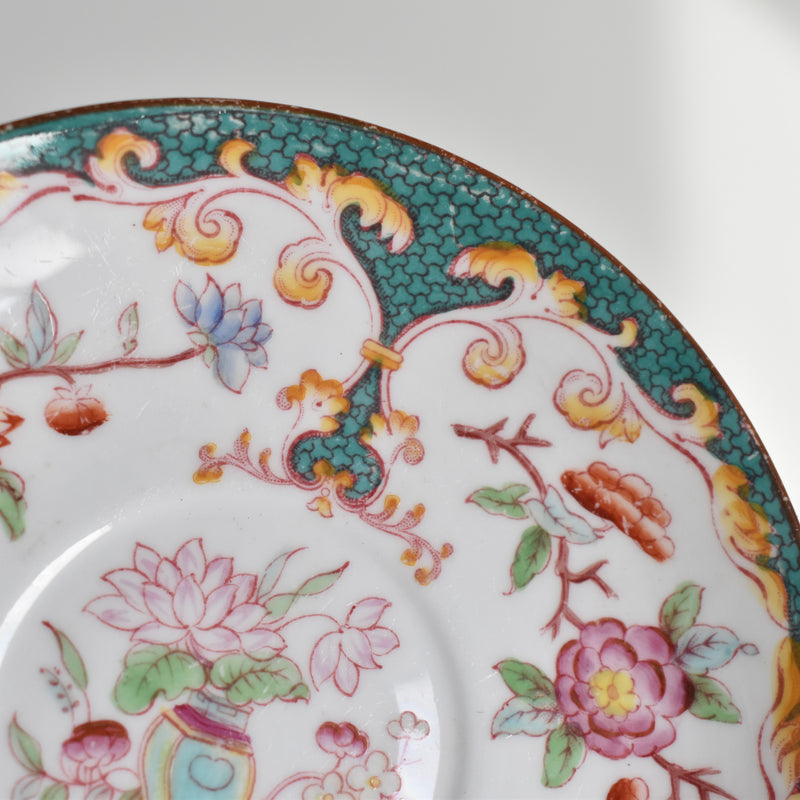 Antique Coffee Cup & Saucer Sarreguemines Minton 248 B