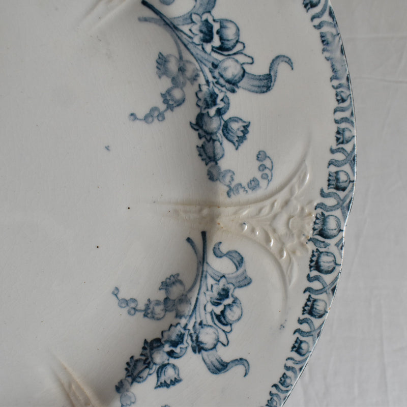 Antique Plate Longwy Muguet (Lily of the Valley) E
