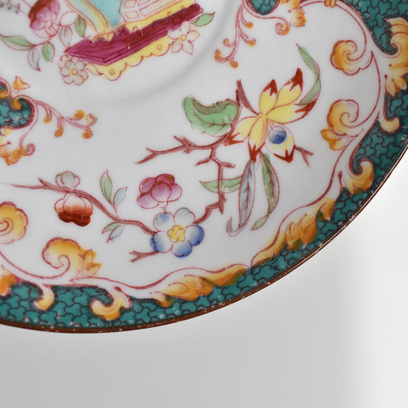 Antique Coffee Cup & Saucer Sarreguemines Minton 248 B