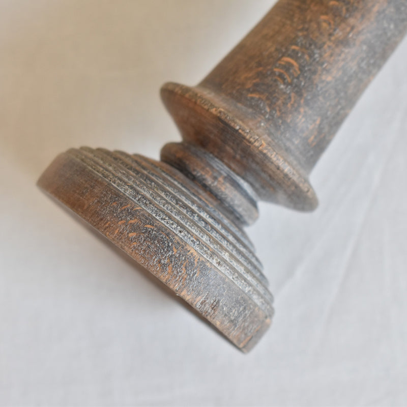 Vintage Wood Candle Holder A