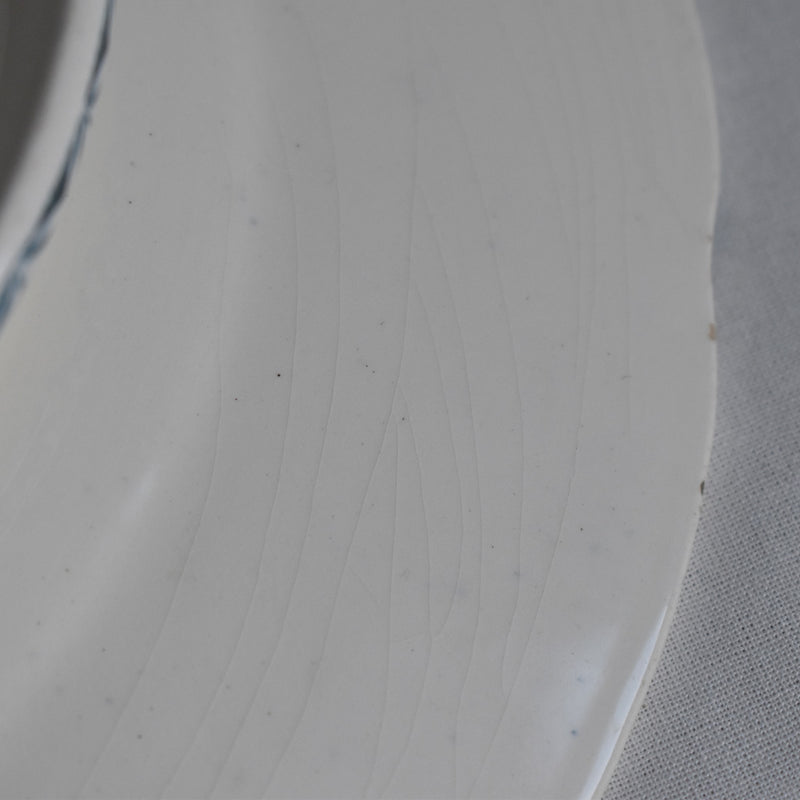 Antique Pedestal Plate, Longwy, Muguet (Lily of the Valley) A