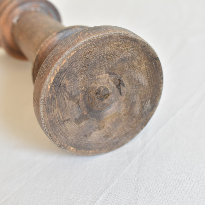 Vintage Wood Candle Holder A