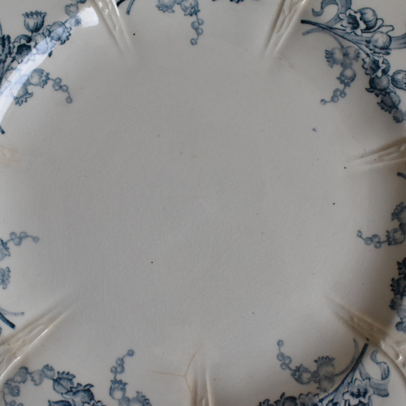 Antique Plate Longwy Muguet (Lily of the Valley) E