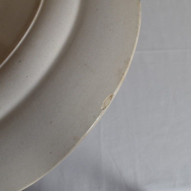 Antique large round plate HBC (choisy) Moustiers