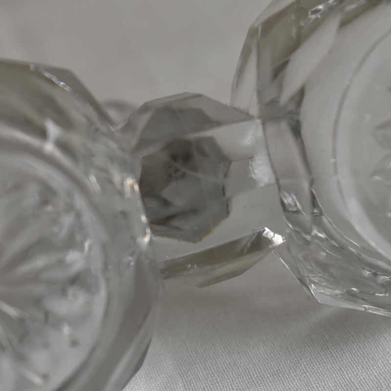 アンティーク クリスタルガラスソルト＆ペッパー PORTIEUX A