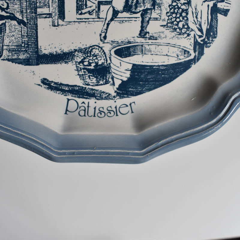 Vintage Dessert Plate, Salins, Les Vieux Métiers "Pâtissier"